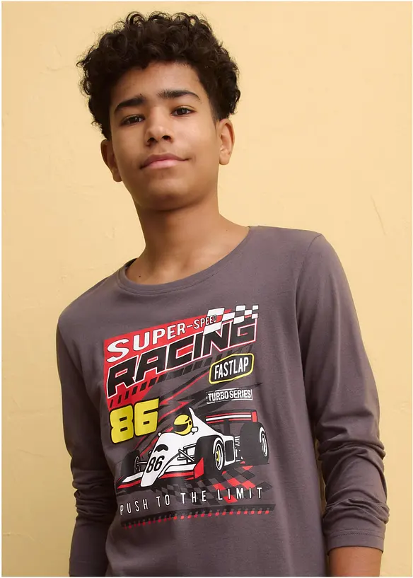 L&aring;ng&auml;rmad T-shirt i ekologisk bomull, bonprix