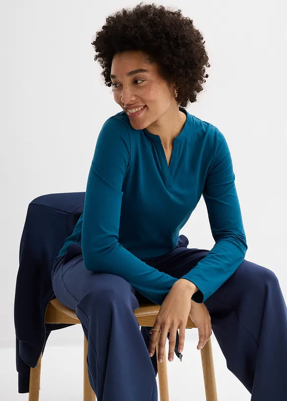 Topp med farfarskrage, bonprix