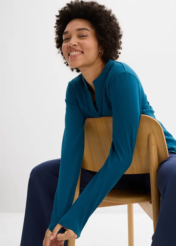 Topp med farfarskrage, bonprix