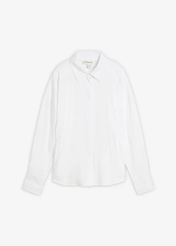 Skjortblus i viskosmix, bonprix