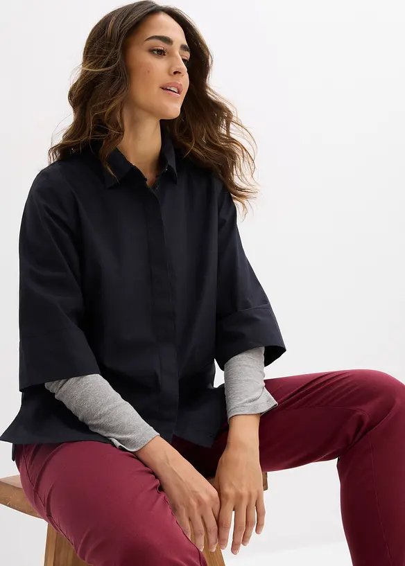 Blus i ekologisk bomull, bonprix