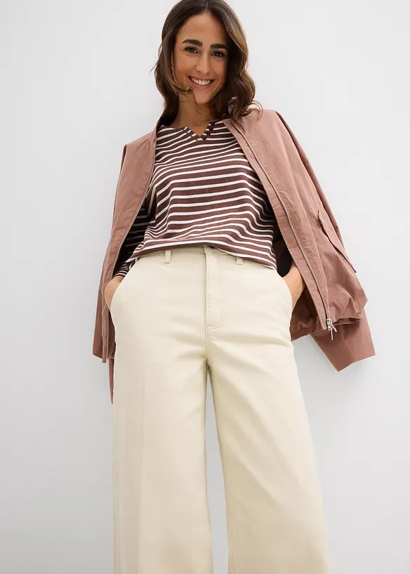 Twillbyxa med h&ouml;g midja, bonprix