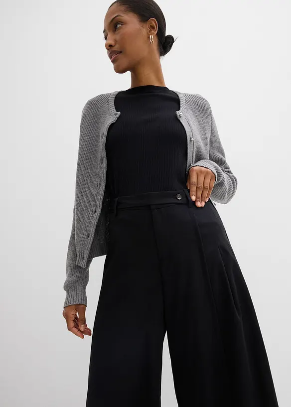 Vid byxa med bekv&auml;m midja, bonprix