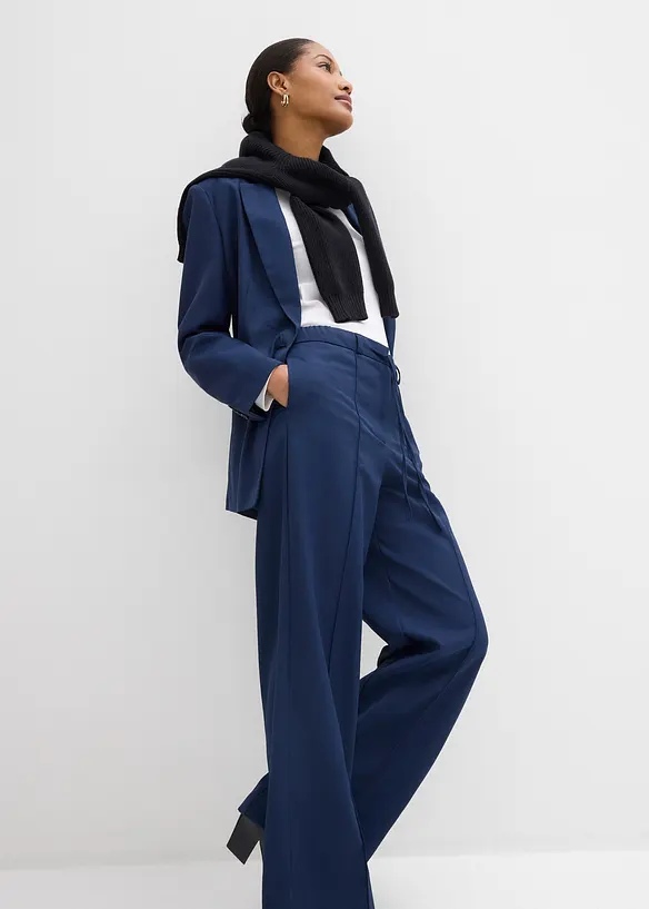 Rakt skuren byxa med bekv&auml;m midja, bonprix