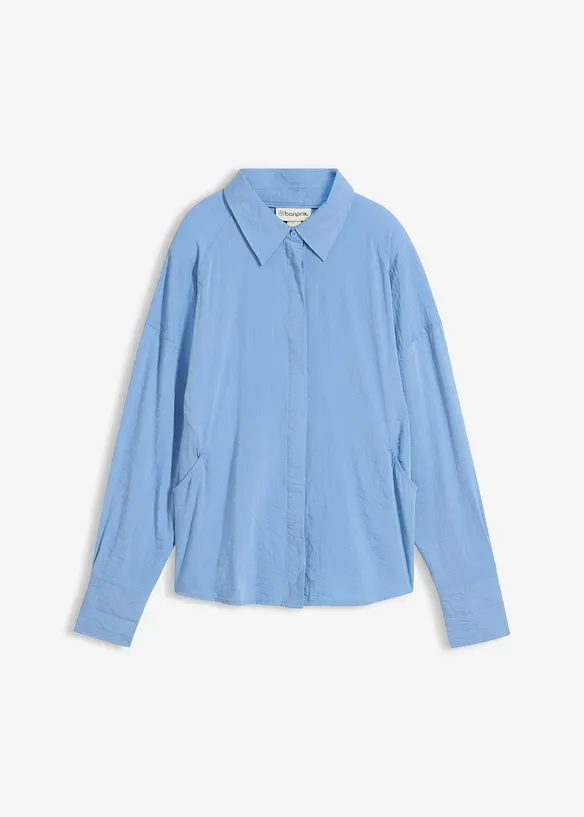 Skjortblus i viskosmix, bonprix