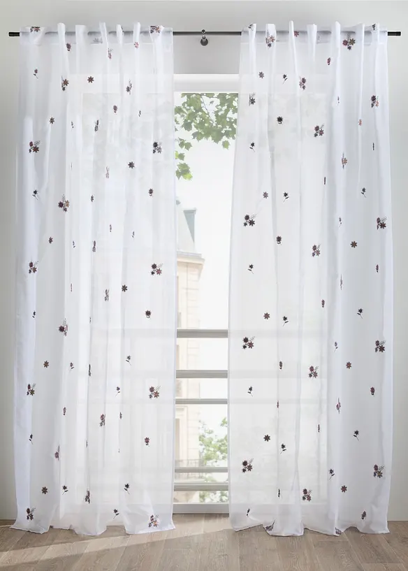 Gardin med broderi (1-pack), bonprix