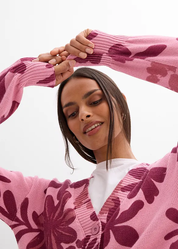 Blomm&ouml;nstrad cardigan, bonprix