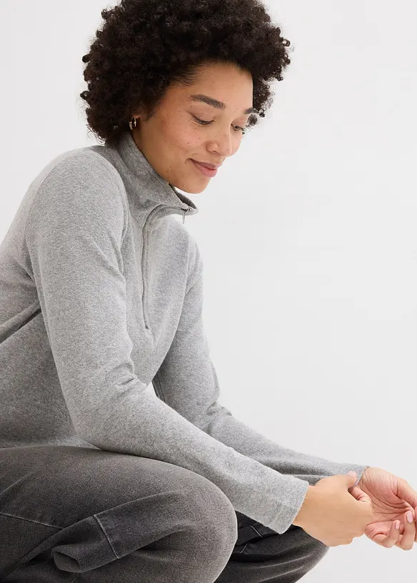 L&aring;ng&auml;rmad topp i frott&eacute;, bonprix