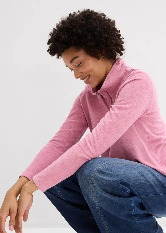 L&aring;ng&auml;rmad topp i frott&eacute;, bonprix