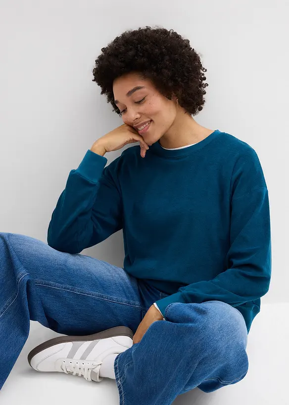 L&aring;ng&auml;rmad topp i frott&eacute;, bonprix