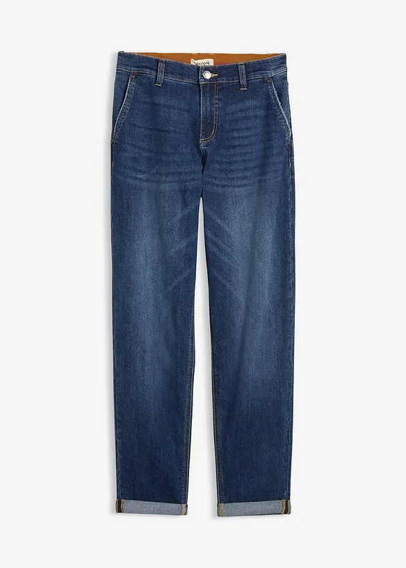 Boyfriend Jeans Mid Waist, med res&aring;rmidja, bonprix