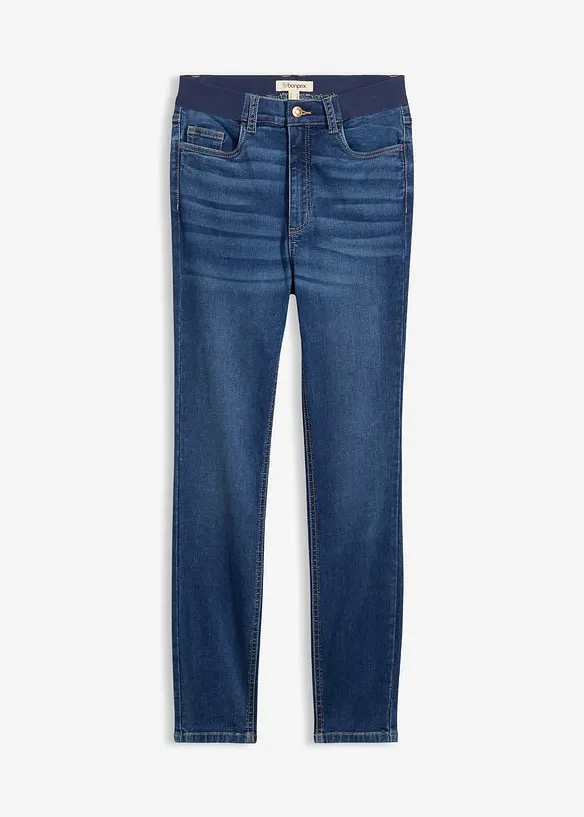 Skinny Jeans High Waist, med bekv&auml;m midja, bonprix