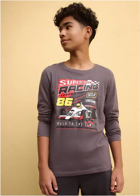 L&aring;ng&auml;rmad T-shirt i ekologisk bomull, bonprix