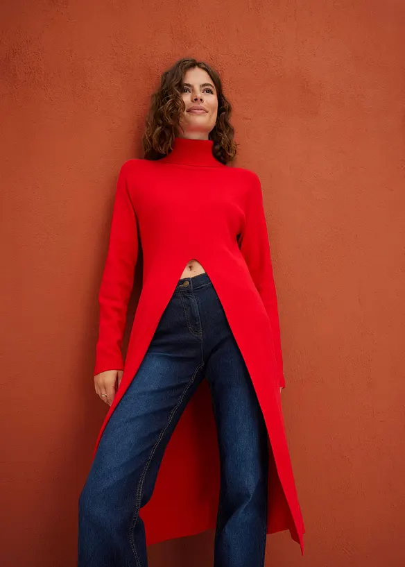 L&aring;ng tr&ouml;ja med slits, bonprix