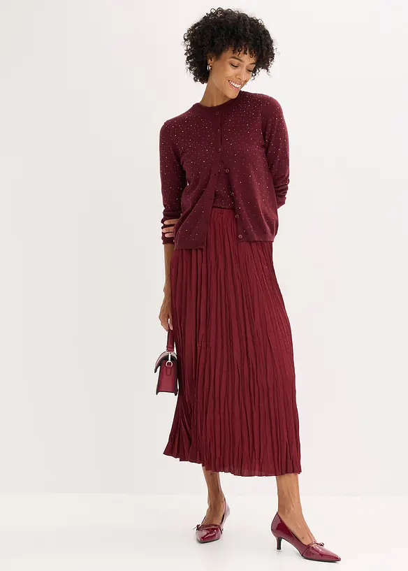 Cardigan med glitterstenar, bonprix