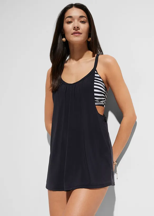 L&aring;ng tankini (2 delar) med lager-p&aring;-lager-look, bonprix