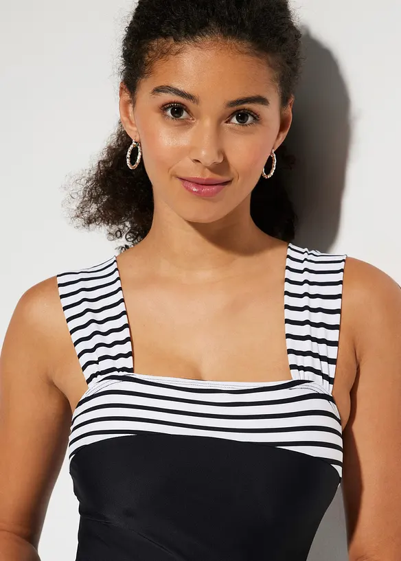 Baddr&auml;kt med medelh&ouml;g formande effekt och breda axelband, bonprix