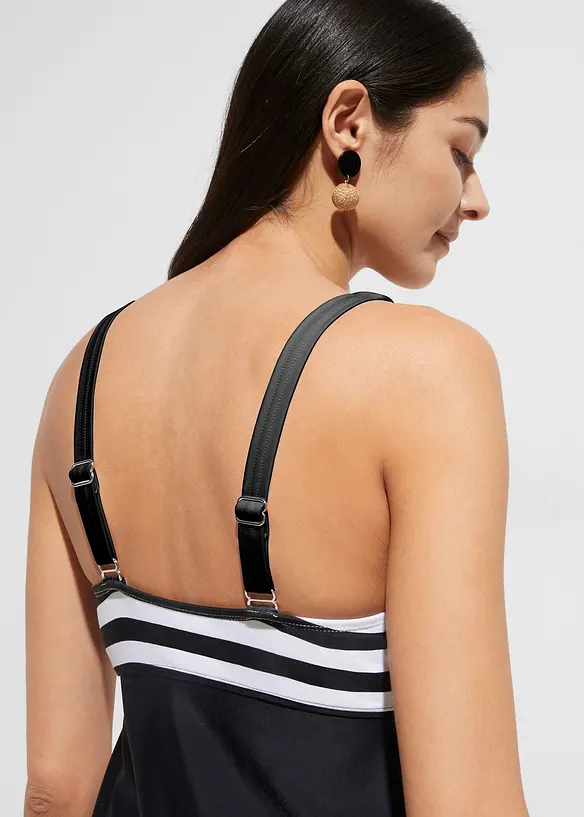 L&aring;ng tankini (2 delar) med bikinibyxa med h&ouml;g midja, bonprix