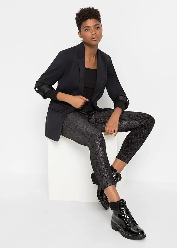 Leggings av sammet med glitter, bonprix