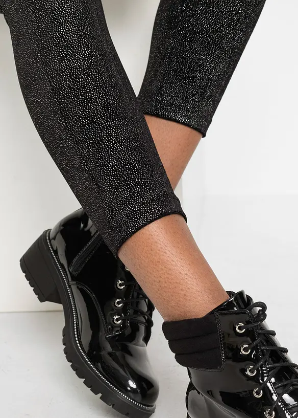 Leggings av sammet med glitter, bonprix