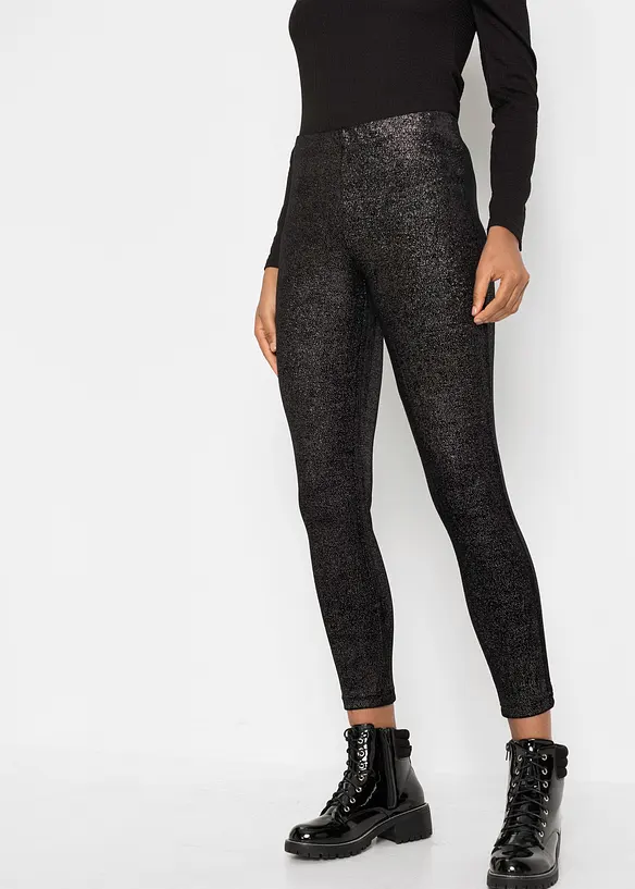 Leggings av sammet med glitter, bonprix