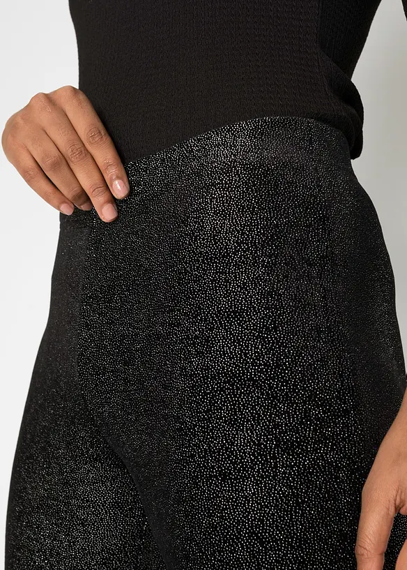 Leggings av sammet med glitter, bonprix