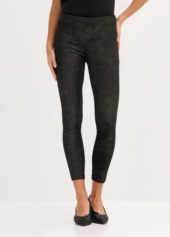 Leggings av sammet med glitter, bonprix
