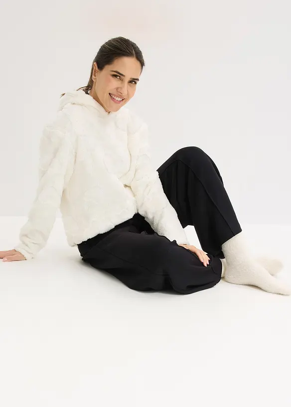 L&aring;ng oversizetr&ouml;ja med hj&auml;rtm&ouml;nster, bonprix