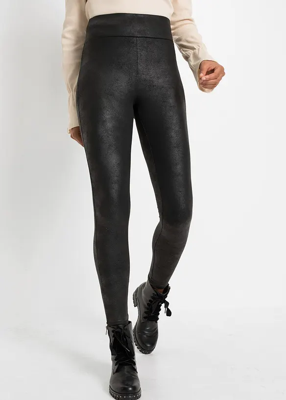Fodrade leggings med ytskikt, bonprix