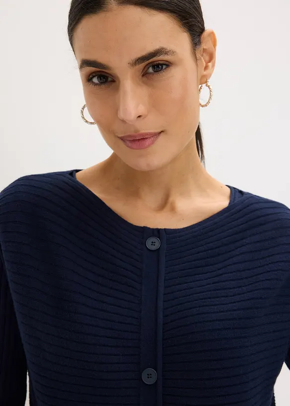 Stickad kl&auml;nning och v&auml;st (2 delar), bonprix