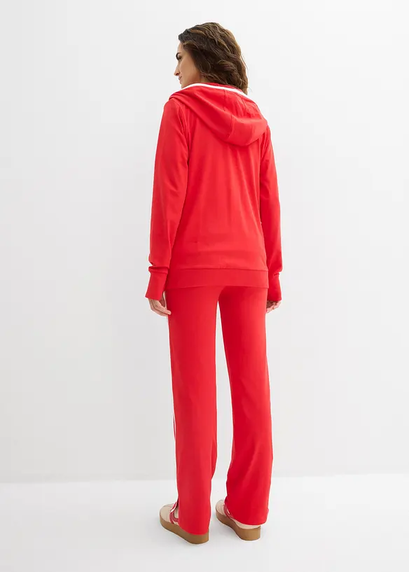 Stretchig tr&auml;ningsoverall i bomull (2 delar), bonprix