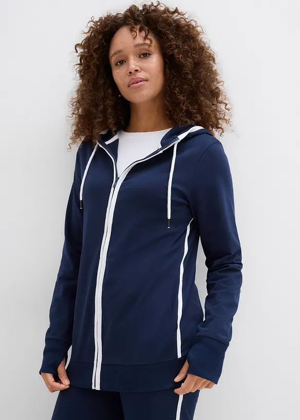 Stretchig tr&auml;ningsoverall i bomull (2 delar), bonprix