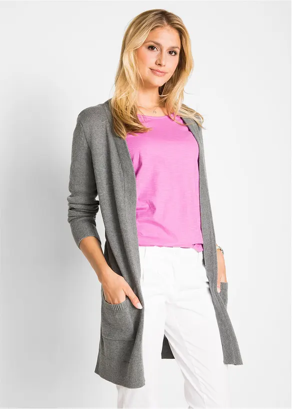 L&aring;ng cardigan, l&aring;ng&auml;rmad, bonprix