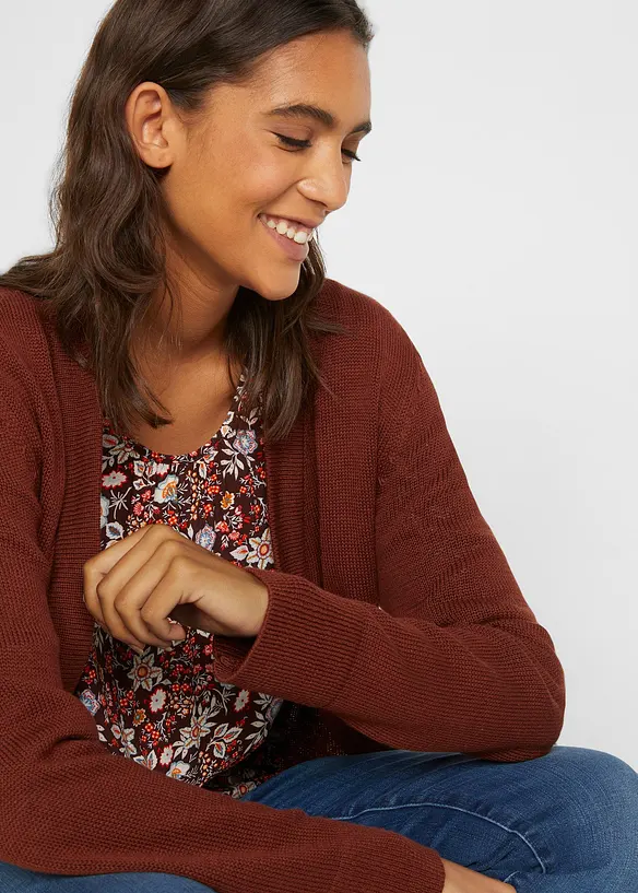 L&aring;ng cardigan, l&aring;ng&auml;rmad, bonprix