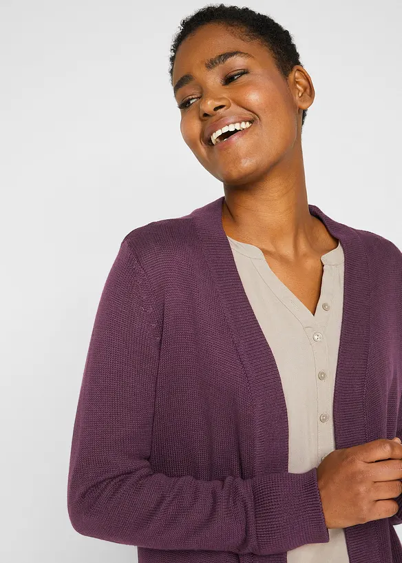 L&aring;ng cardigan, l&aring;ng&auml;rmad, bonprix