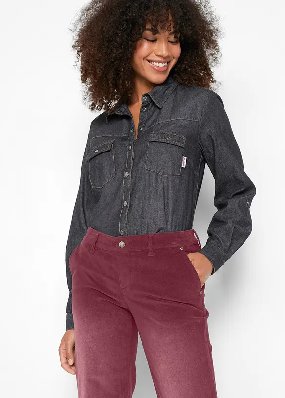 Stretchig vid manchesterbyxa, bonprix