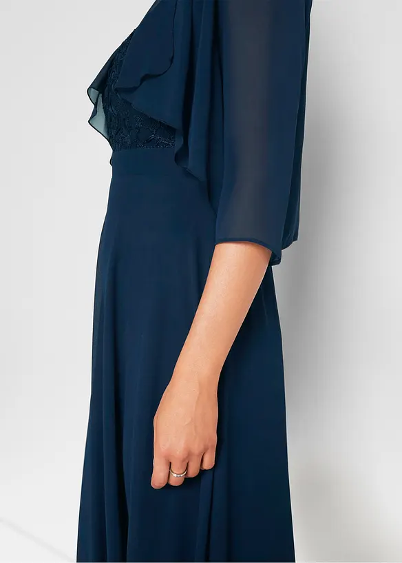 Chiffongbolero med &aring;tervunnen polyester, bonprix