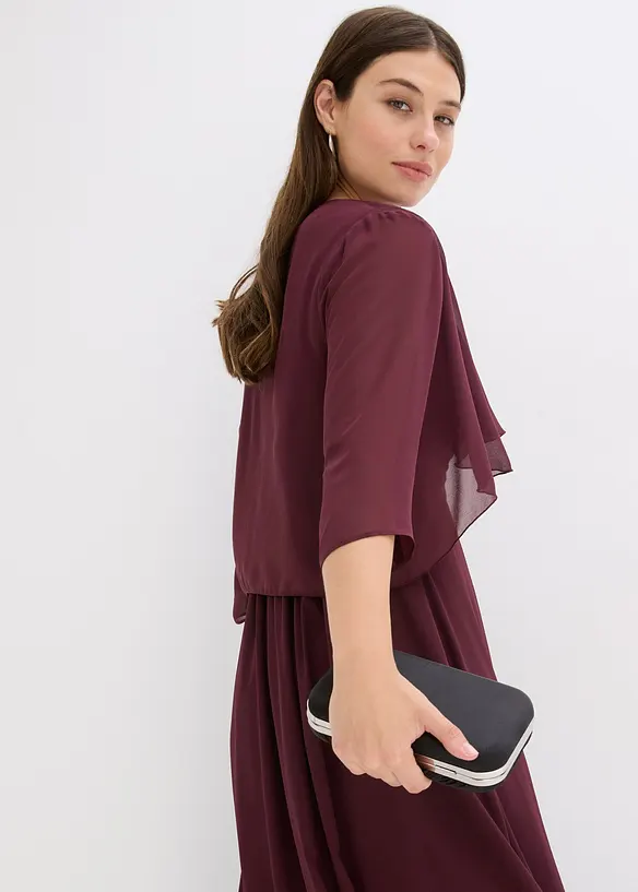 Chiffongbolero med &aring;tervunnen polyester, bonprix