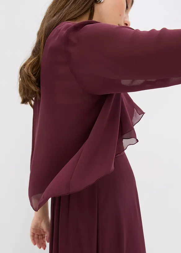 Chiffongbolero med &aring;tervunnen polyester, bonprix