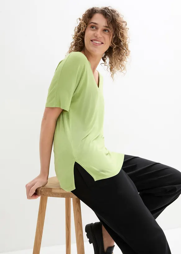 L&aring;ng topp av h&aring;llbar viskosmix, bonprix