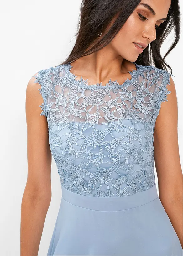 L&aring;ng aftonkl&auml;nning med spets, bonprix