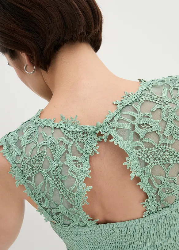 L&aring;ng aftonkl&auml;nning med spets, bonprix