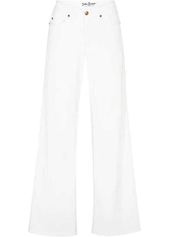 Wide Leg jeans, Mid Waist, Stretch, bonprix