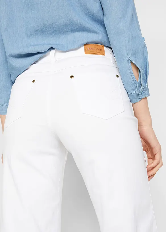 Wide Leg jeans, Mid Waist, Stretch, bonprix