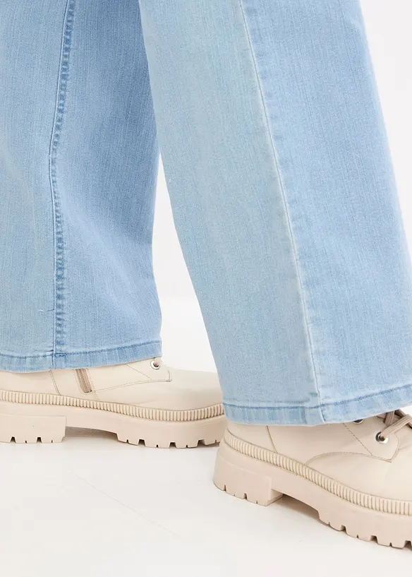 Wide Leg jeans, Mid Waist, Stretch, bonprix