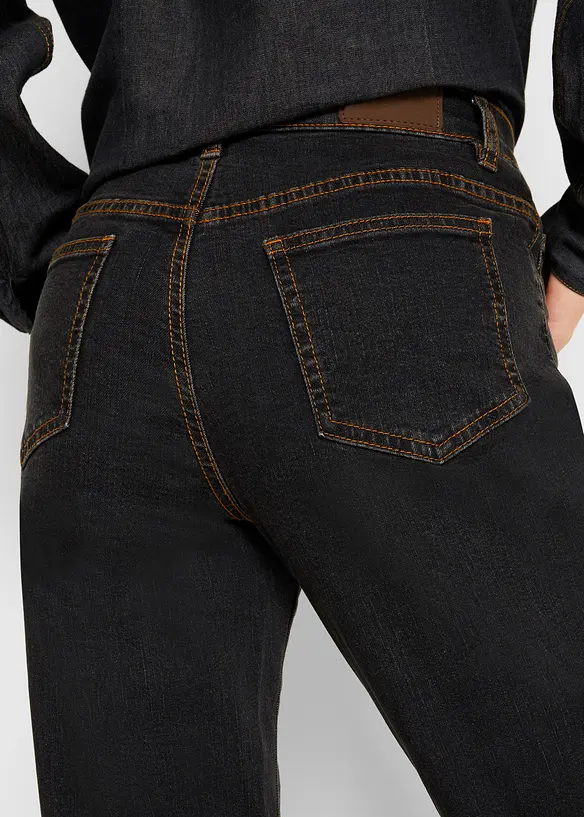 Mom Jeans Mid Waist, l&aring;nga ben, bonprix