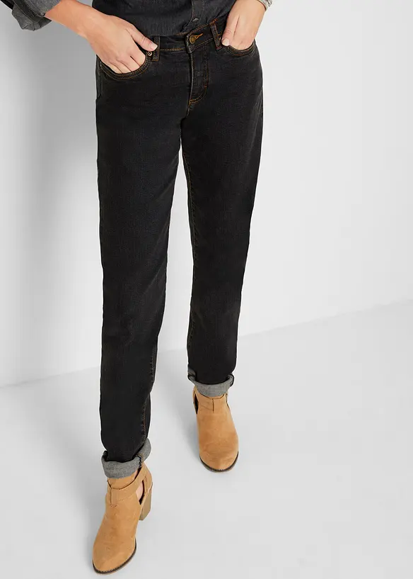 Mom Jeans Mid Waist, l&aring;nga ben, bonprix