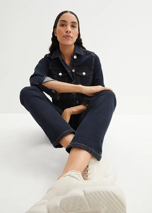 Mom Jeans Mid Waist, l&aring;nga ben, bonprix