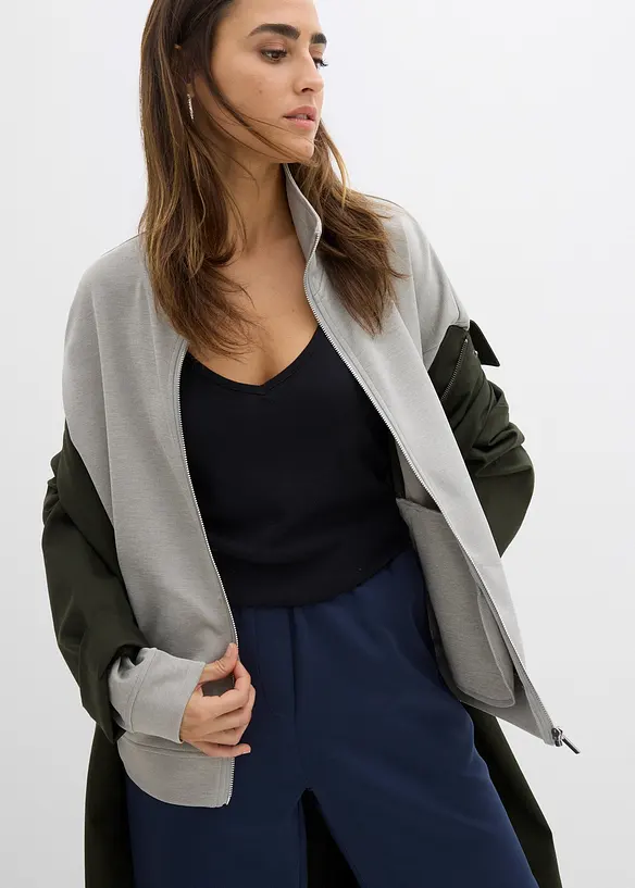 Trik&aring;jacka med dragkedja i neopren, bonprix