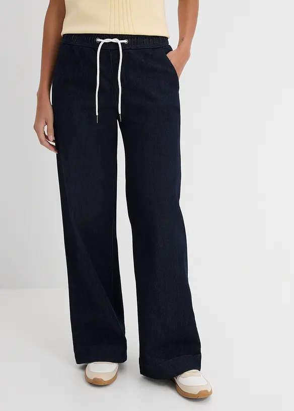 Stretch Wide Leg Jeans Mid Waist, bonprix